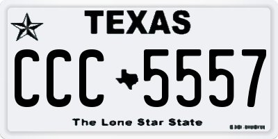 TX license plate CCC5557