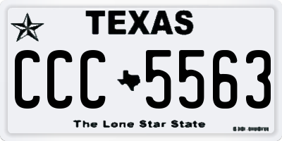 TX license plate CCC5563