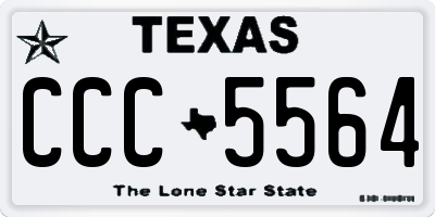 TX license plate CCC5564