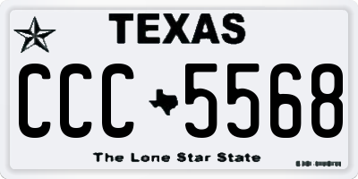 TX license plate CCC5568
