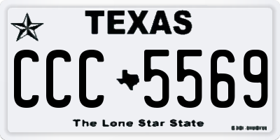 TX license plate CCC5569