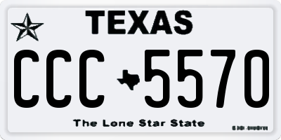 TX license plate CCC5570