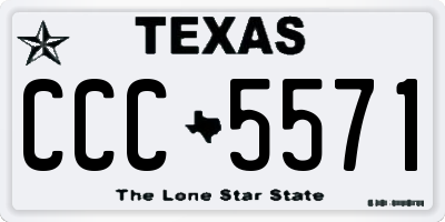 TX license plate CCC5571