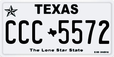 TX license plate CCC5572