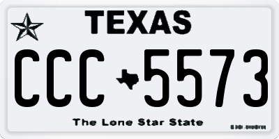 TX license plate CCC5573
