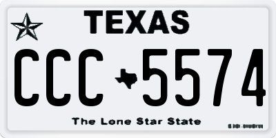 TX license plate CCC5574