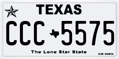 TX license plate CCC5575