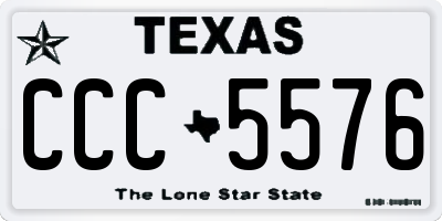 TX license plate CCC5576