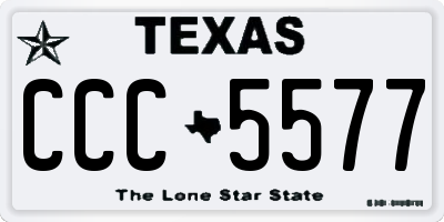 TX license plate CCC5577