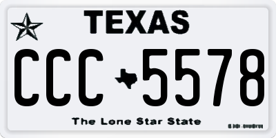TX license plate CCC5578