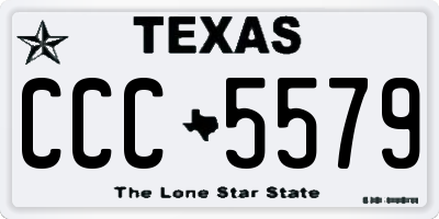 TX license plate CCC5579