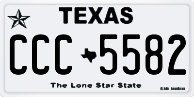 TX license plate CCC5582