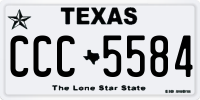 TX license plate CCC5584