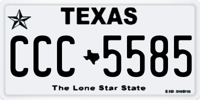 TX license plate CCC5585