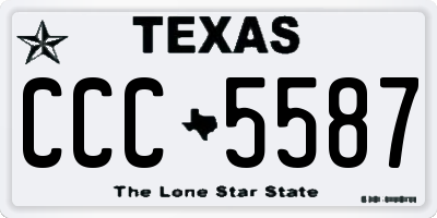TX license plate CCC5587