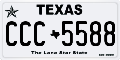 TX license plate CCC5588