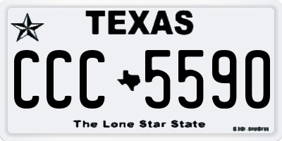 TX license plate CCC5590