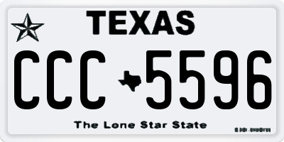 TX license plate CCC5596