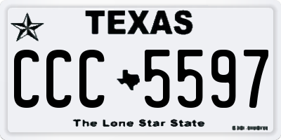 TX license plate CCC5597