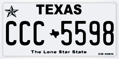 TX license plate CCC5598