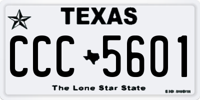 TX license plate CCC5601