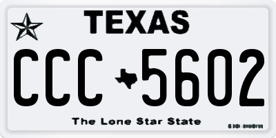 TX license plate CCC5602