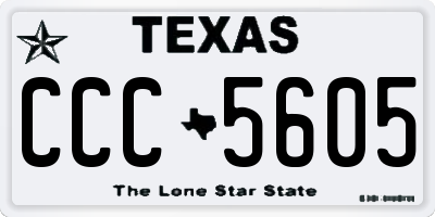 TX license plate CCC5605