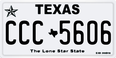 TX license plate CCC5606