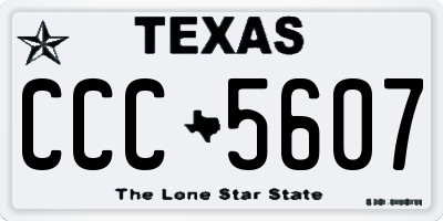 TX license plate CCC5607