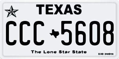 TX license plate CCC5608