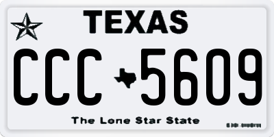 TX license plate CCC5609