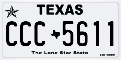 TX license plate CCC5611