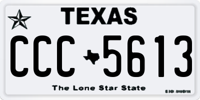 TX license plate CCC5613
