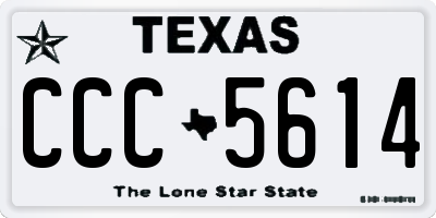 TX license plate CCC5614