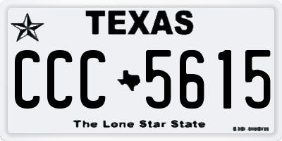 TX license plate CCC5615