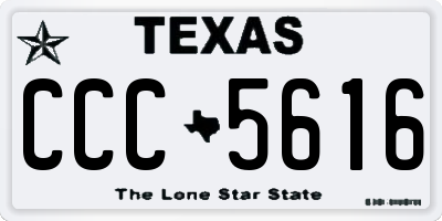 TX license plate CCC5616