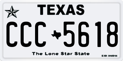 TX license plate CCC5618
