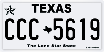 TX license plate CCC5619