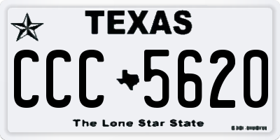 TX license plate CCC5620