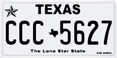 TX license plate CCC5627