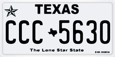 TX license plate CCC5630