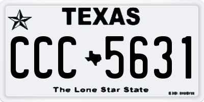 TX license plate CCC5631