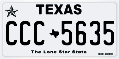 TX license plate CCC5635