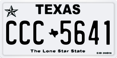 TX license plate CCC5641