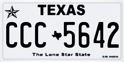 TX license plate CCC5642