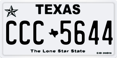 TX license plate CCC5644