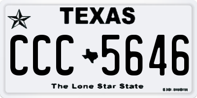 TX license plate CCC5646