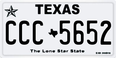 TX license plate CCC5652