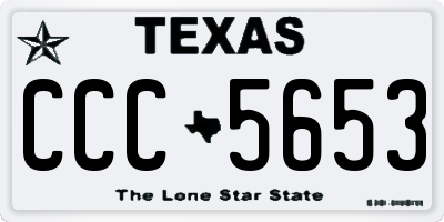 TX license plate CCC5653