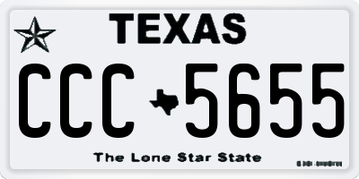 TX license plate CCC5655